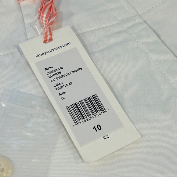 Vineyard Vines Linen Tie Waist Short White cap LARGE NWT - Picture 3 of 12